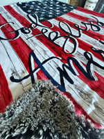 Adult God Bless America Minky Fur Blanket