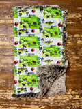 North Dakota Minky Fur Car seat Blanket