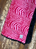Toddler Pink Zebra Minky Fur Blanket
