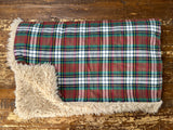 Adult Plaid Flannel Fur Blanket