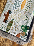 Adult Farming Minky Fur Blanket