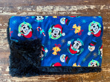 Adult Mickey Mouse and friends Minky Fur Blanket