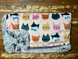 Toddler Kitty Cat Minky Fur Blanket