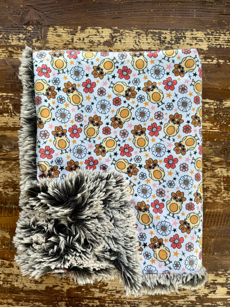 Mini Baby Western Chicks Minky Fur Blanket