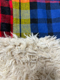 Plaid Flannel Fur Car seat Blanket
