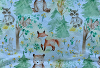 Mini Baby Woodland Animal Minky Fur Blanket