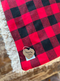 Adult Flannel Classic Buffalo Fur Blanket
