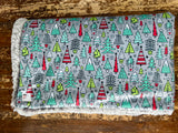 Adult Christmas Trees Minky Fur Blanket