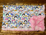 Baby Rainbows Minky Fur Blanket