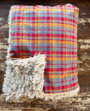 Adult Flannel Harvest Plaid Fur Blanket