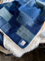 Adult Jean Patchwork Fur Blanket