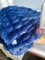 Adult Enzo Royal Blue Minky on Minky Blanket