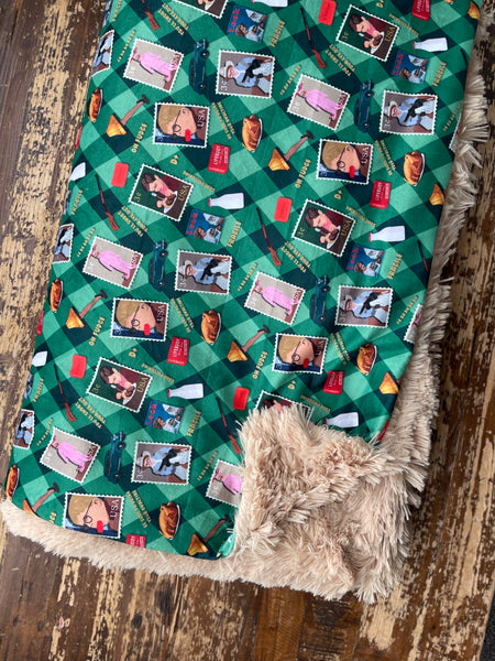 Adult Christmas Story Minky Fur Blanket