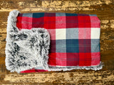 Toddler Plaid Minky Fur Blanket