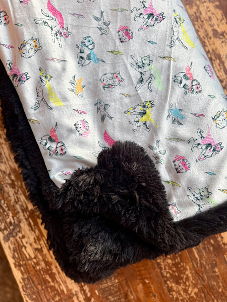 Adult Super Paws Minky Fur Blanket