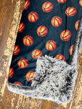 Adult Basketball Minky Fur Blanket