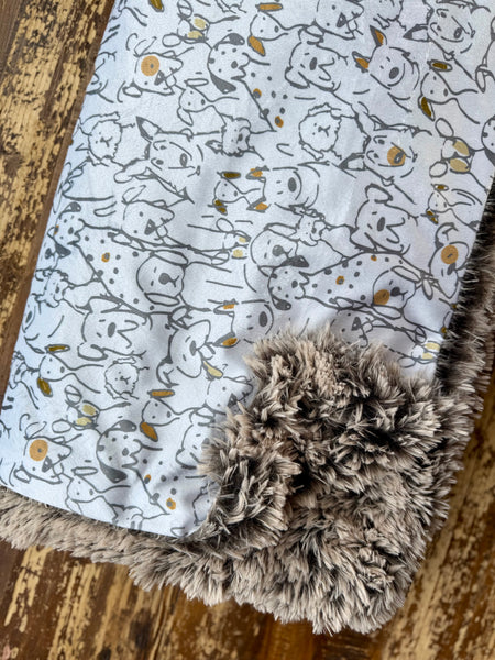 Toddler Dogs Minky Fur Blanket