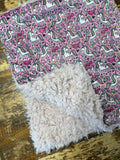 Unicorn Minky Fur Car seat Blanket