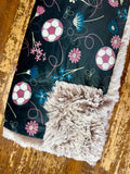 Toddler Soccer Minky Fur Blanket