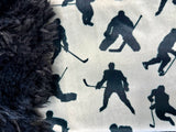Adult Tan Hockey Minky Fur Blanket