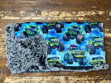 Toddler Monster Truck Minky Fur Blanket