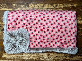 Toddler Strawberries Minky Fur Blanket