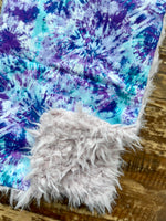 Flannel Fur Tie-dye Car Seat Blanket