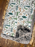 Adult Hunting Minky Fur Blanket