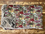 Adult Mushrooms Minky Fur Blanket
