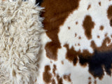 Adult Cowhide Minky on Fur Blanket