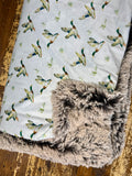Adult Duck Hunting Minky Fur Blanket