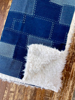 Adult Jean Patchwork Fur Blanket