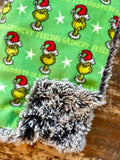 Fleece Grinch Fur Car Seat Blanket