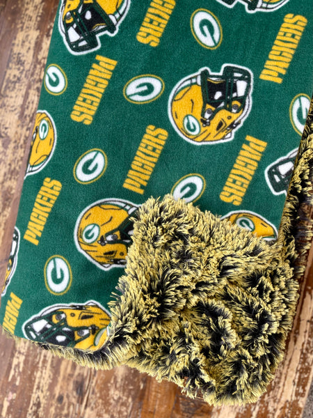 Adult Packers Fleece Fur Blanket