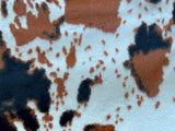 Adult Black and Tan Cowhide Minky on Minky Blanket