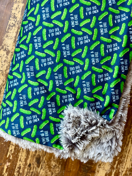 Baby Kind of a Big Dill Minky Fur Blanket