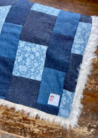 Adult Jean Patchwork Fur Blanket