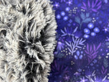 Toddler Purple Floral Minky Fur Blanket