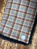 Toddler Plaid Minky Fur Blanket
