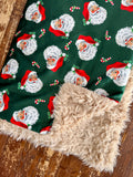Adult Vintage Santa Minky Fur Blanket
