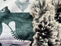 Adult Minky Rink Side Patch Fur Blanket