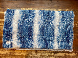 Adult Blue, Grey, and White Minky on Fur Blanket