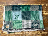 Adult Deer Hunting Minky Fur Blanket