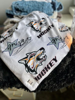 Travel Minot Wolves and Magic City Minky Fur Blanket