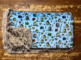 Adult Ice Fishing Minky Fur Blanket