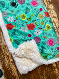 Baby Floral Minky Fur Blanket