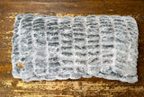 Adult Enzo Frosty Sage Minky on Minky Blanket