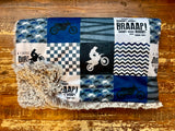 Toddler Motorcross Minky Fur Blanket