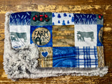 Adult Farm Life Minky Fur Blanket