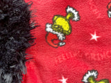 Adult Red Grinch Fleece Fur Blanket